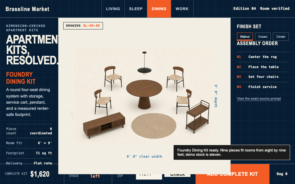 Ecommerce and Marketplaces preview for Exploded Apartment-Kit Storefront for Renters